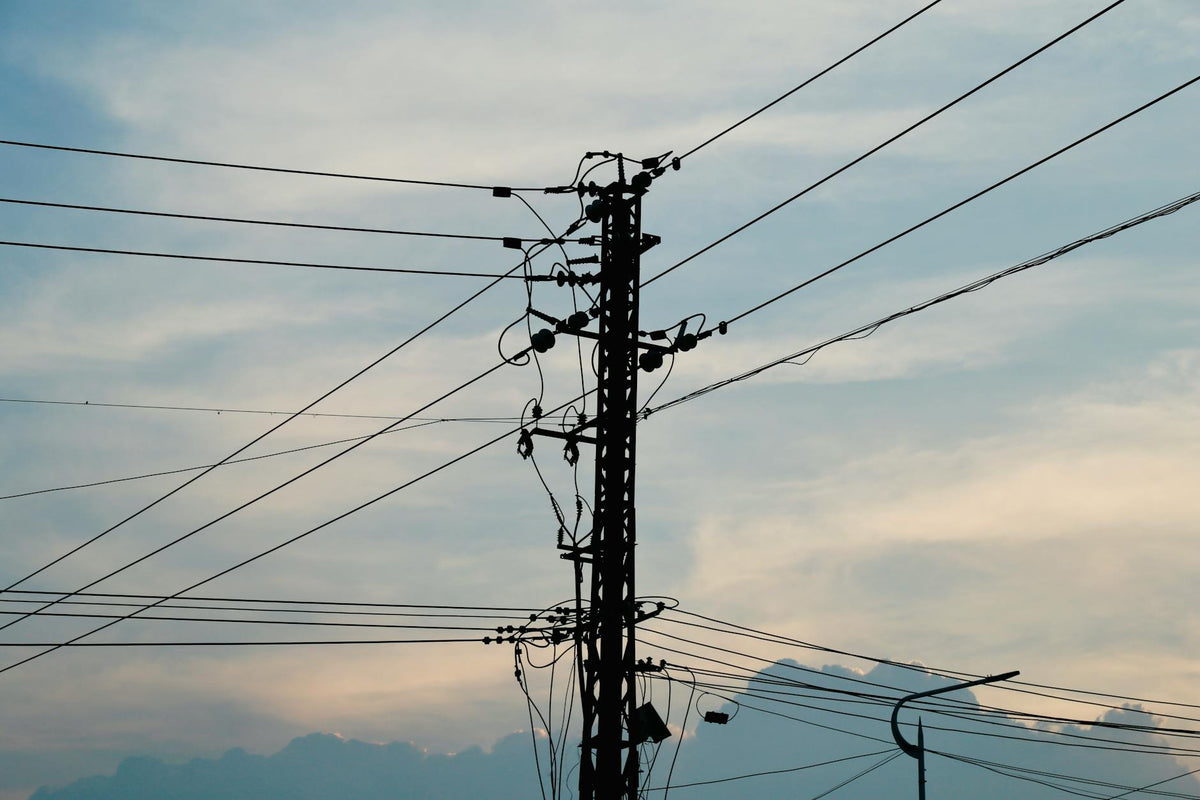 High-voltage electricity transmission pylons