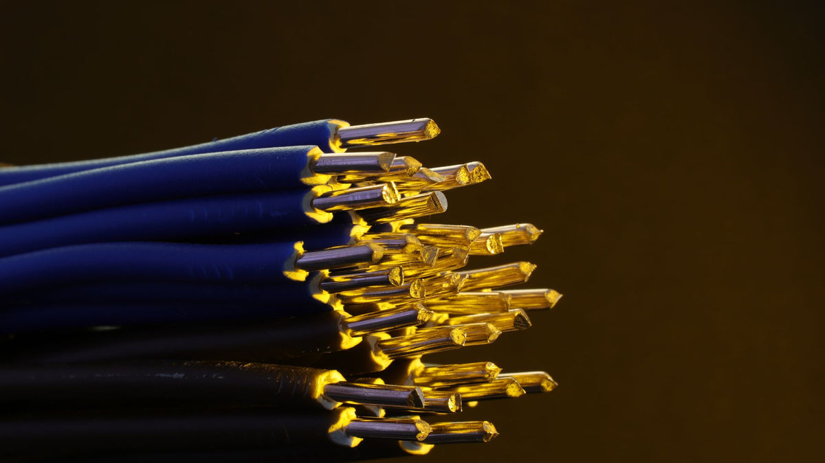 close up of copper cable