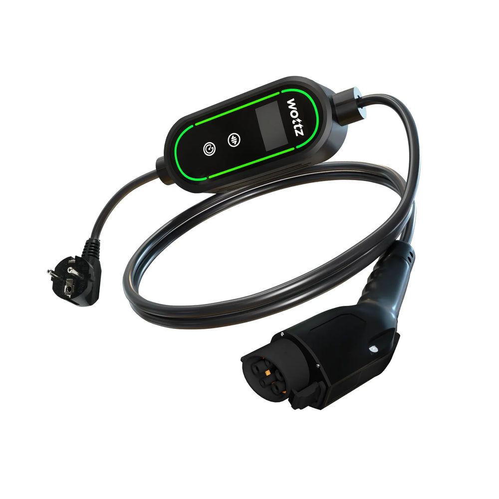 Type 2 to Schuko EV Charging Cable (European 2-pin) - Type 1 connector, 2m to 5m